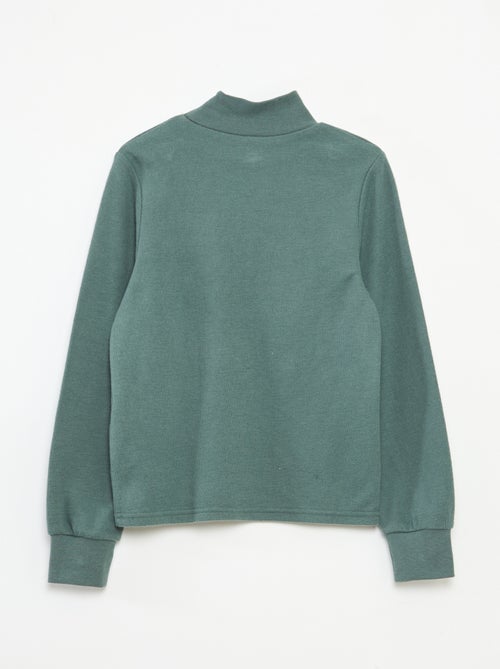 Maglia intima con ricamo in cotone tinta unita - Kiabi