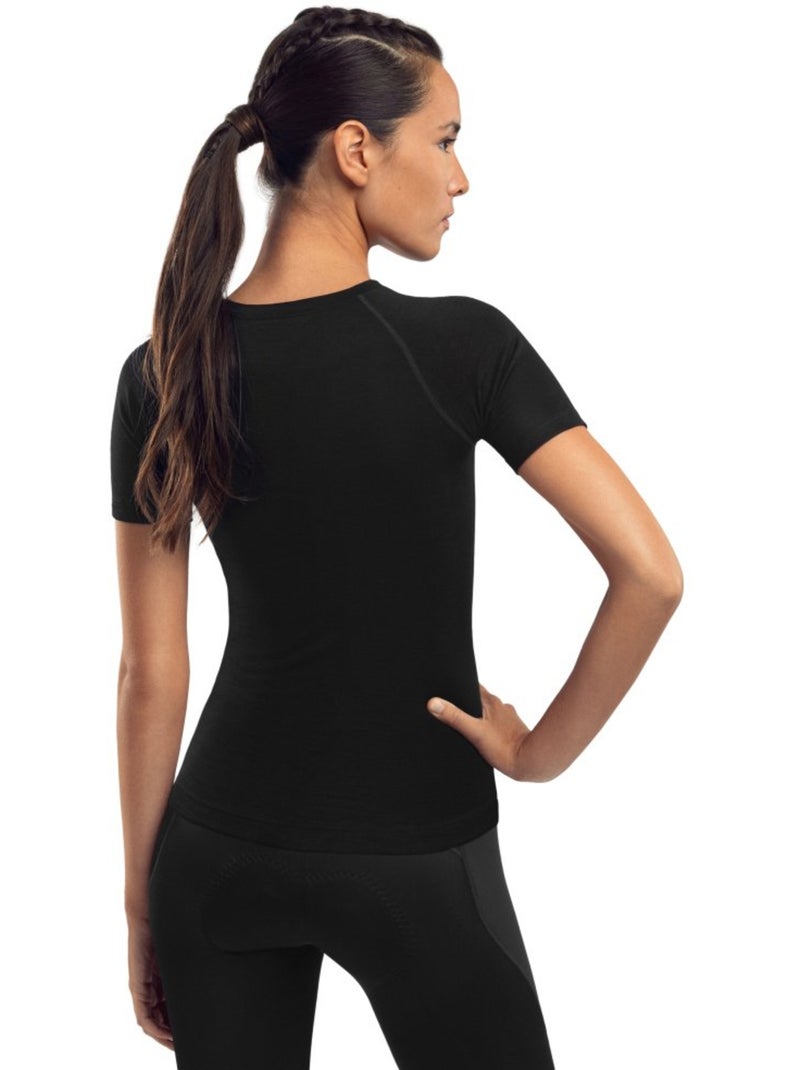 Maglia intima da ciclismo in lana donna ciclismo donna srx premium skin Nero - Kiabi