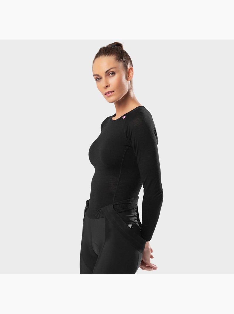 Maglia intima da ciclismo in lana donna ciclismo donna srx team Nero - Kiabi