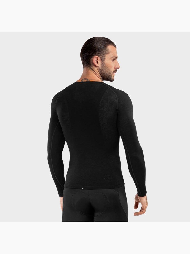 Maglia intima da ciclismo in lana uomo ciclismo uomo srx typhoon Nero - Kiabi