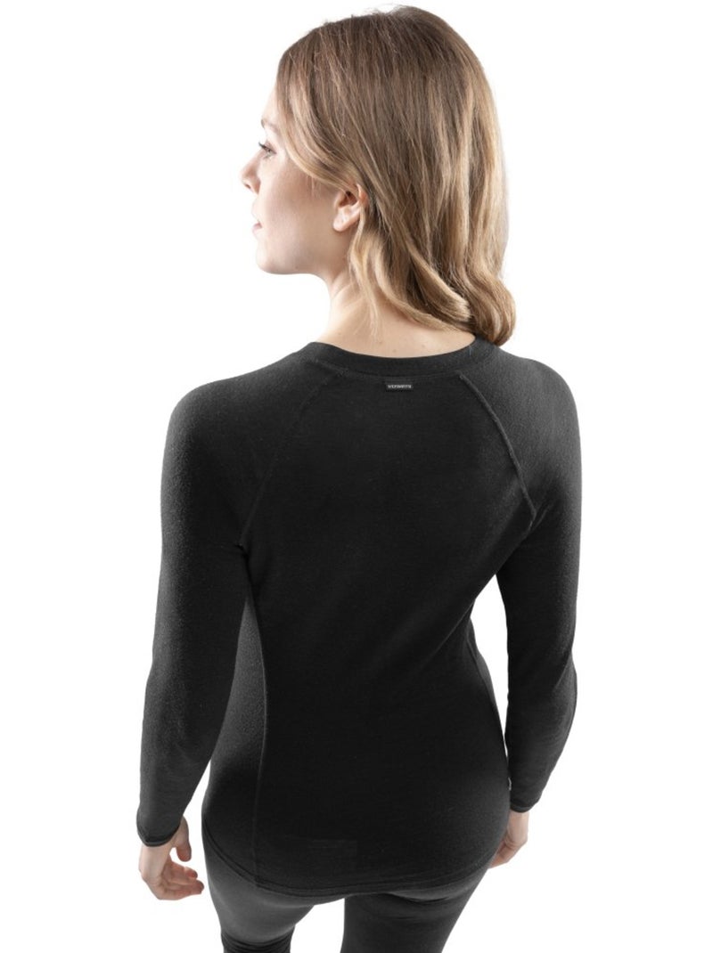 Maglia intima in lana donna sport invernali donna srx siberia Nero - Kiabi
