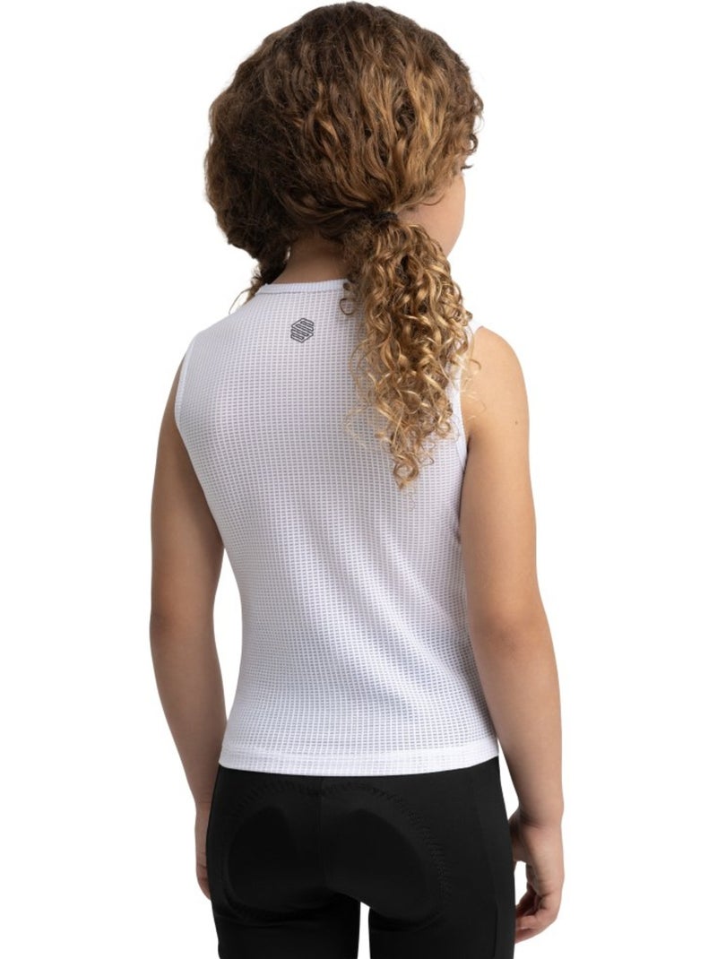 Maglia intima tecnica da ciclismo da bambina ciclismo bambini e bambine k-core c Bianco - Kiabi
