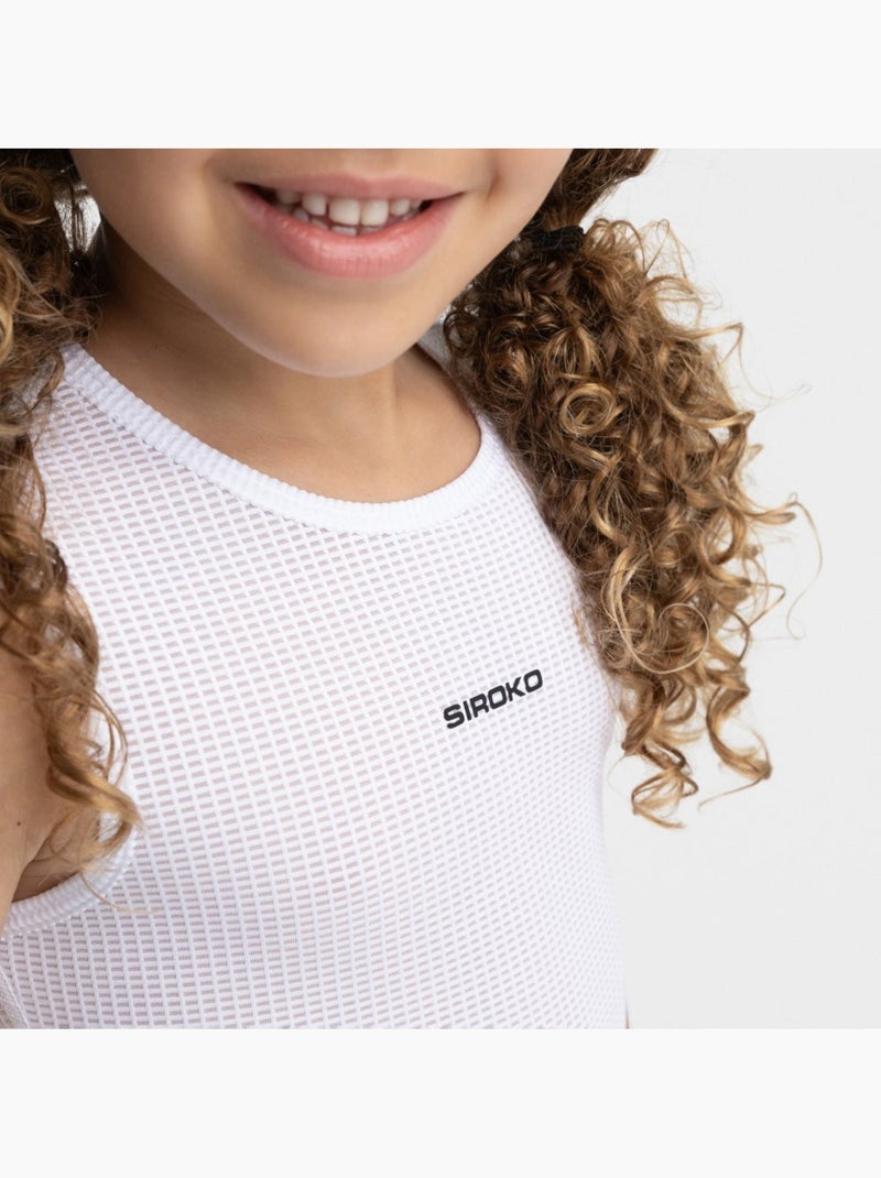 Maglia intima tecnica da ciclismo da bambina ciclismo bambini e bambine k-core c Bianco - Kiabi