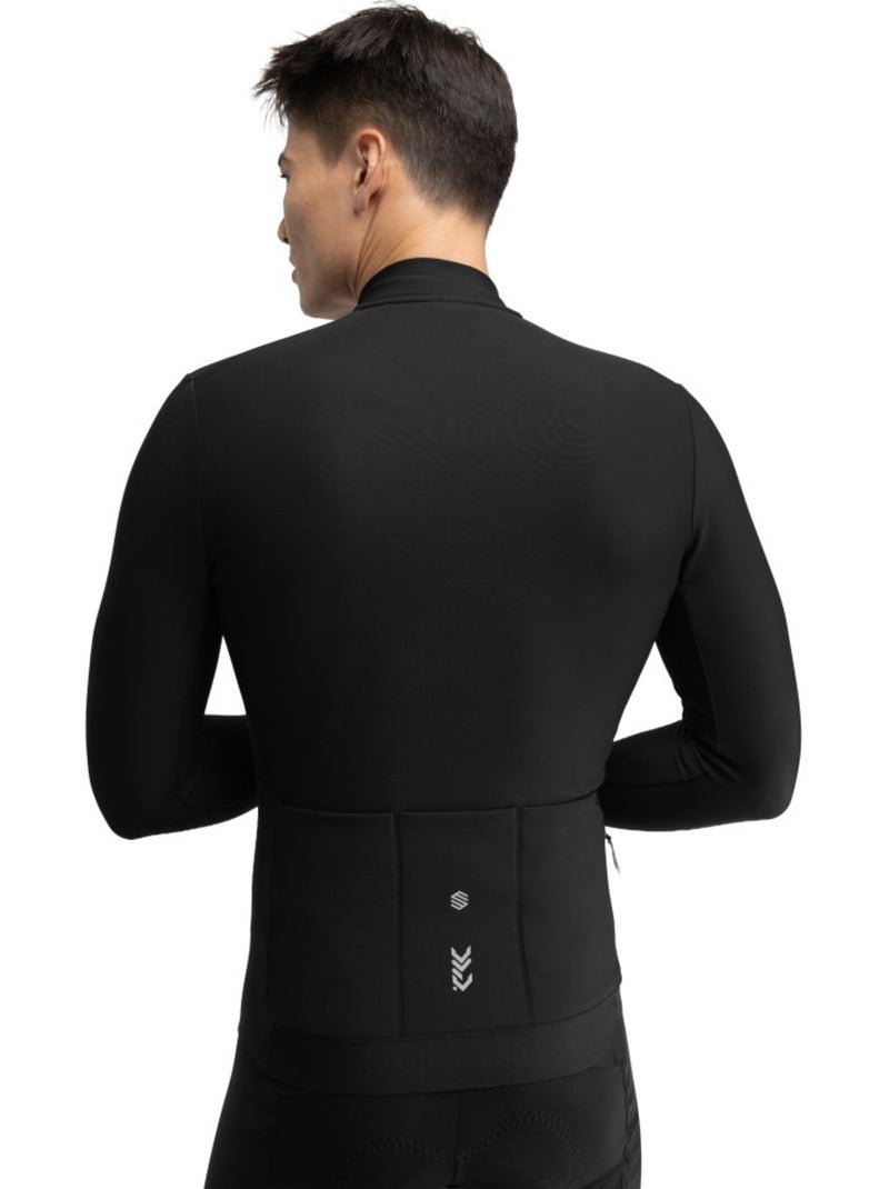 Maglia invernale termica da ciclismo da uomo ciclismo uomo dw grotto Nero - Kiabi
