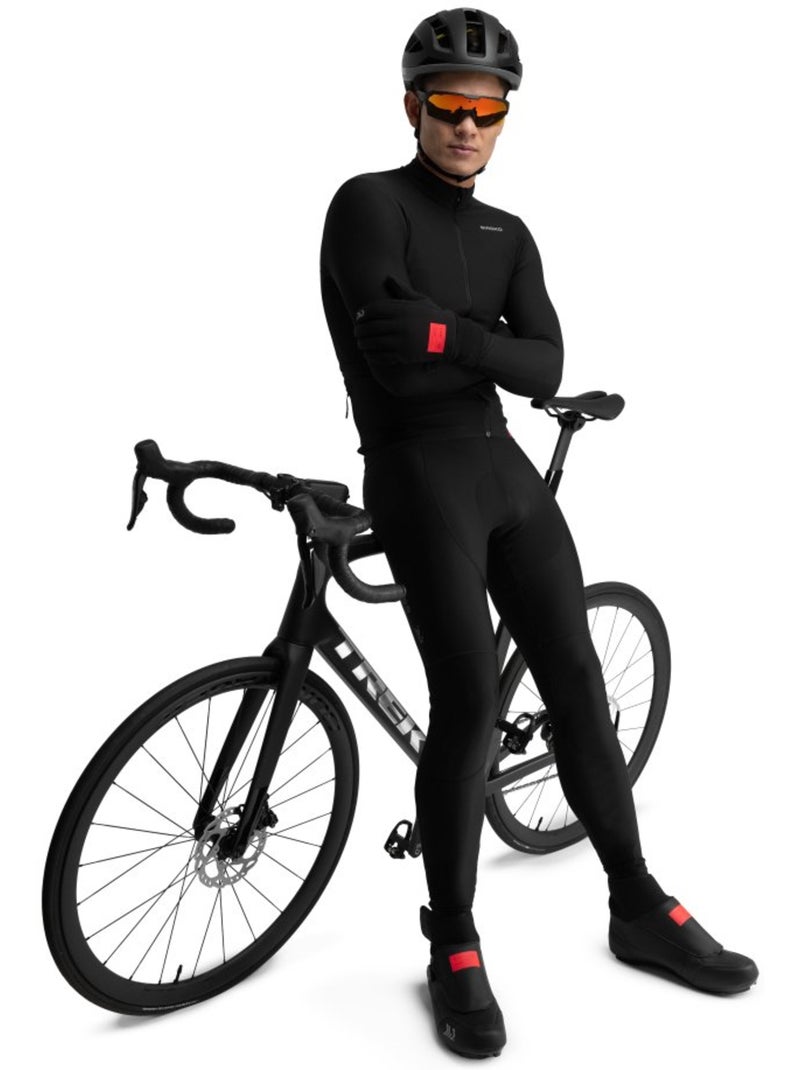 Maglia invernale termica da ciclismo da uomo ciclismo uomo dw grotto Nero - Kiabi