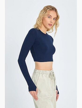Maglia manica lunga basica corta mixray