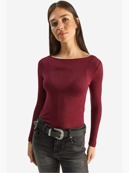 Maglia manica lunga cotone trasparente lucci - Kiabi Maglia manica lunga cotone trasparente lucci - Kiabi