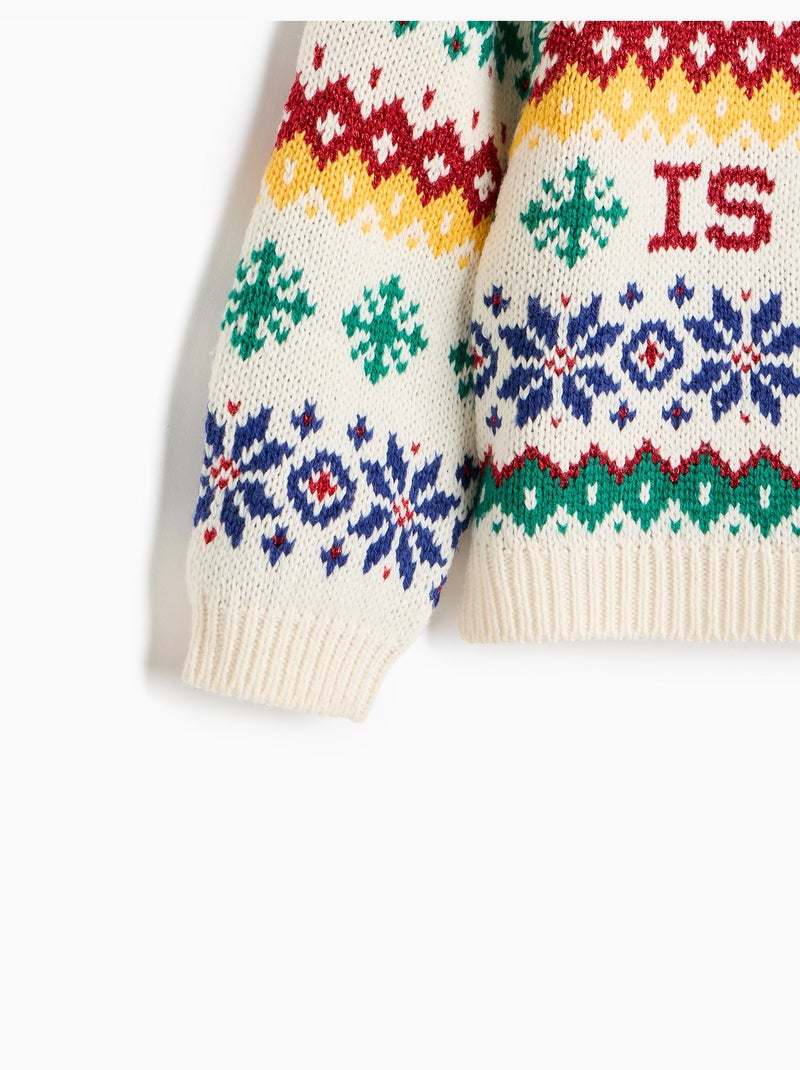 Maglia natalizia in tricot, mo fashion Ecru - Kiabi