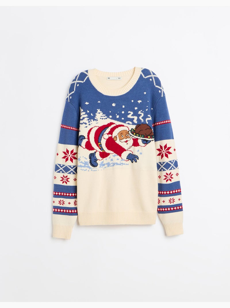 Maglia natalizia in tricot, mo fashion Ecru - Kiabi