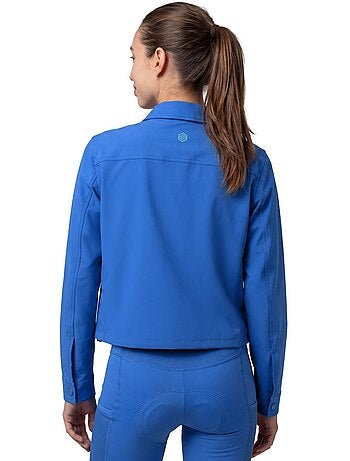 Maglia overshirt estiva da ciclismo gravel da donna ciclismo donna emberly-w blu