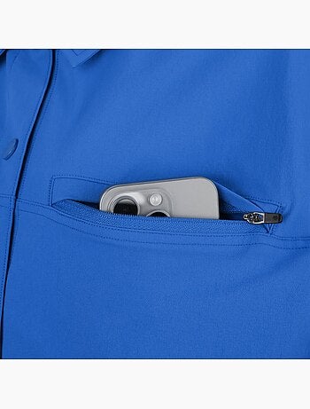 Maglia overshirt estiva da ciclismo gravel da donna ciclismo donna emberly-w blu