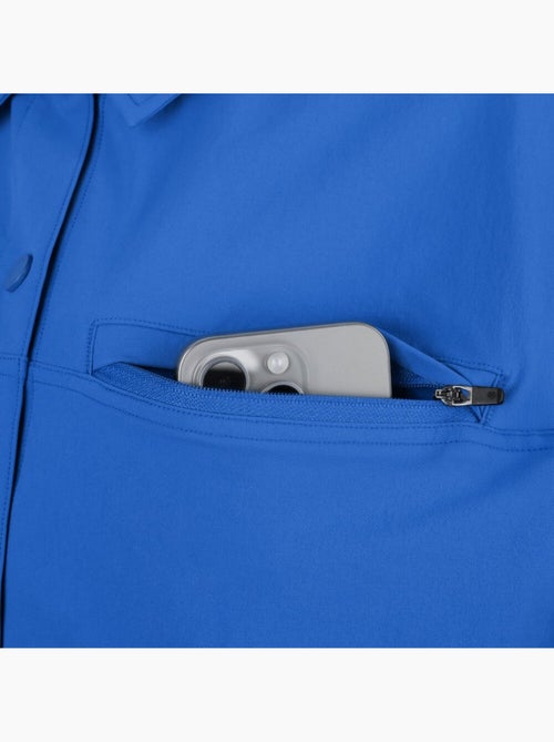 Maglia overshirt estiva da ciclismo gravel da donna ciclismo donna emberly-w blu - Kiabi
