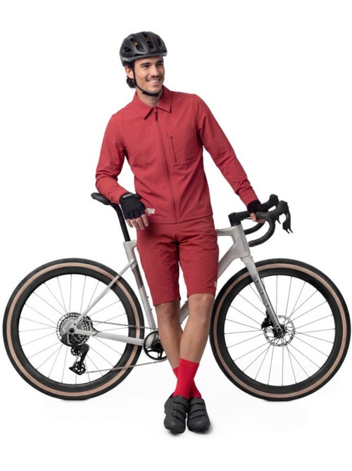 Maglia overshirt estiva da ciclismo gravel da uomo ciclismo uomo stoneway - Kiabi