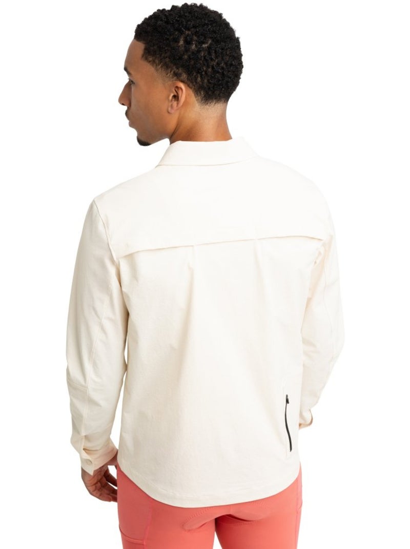 Maglia overshirt estiva da ciclismo gravel da uomo ciclismo uomo stoneway stone Bianco - Kiabi