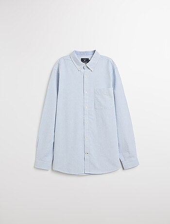 Maglia Oxford a maniche lunghe da uomo a righe, MO Fashion