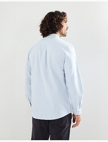 Maglia Oxford a maniche lunghe da uomo a righe, MO Fashion