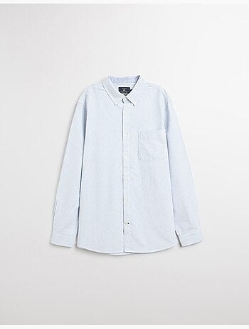 Maglia Oxford a maniche lunghe da uomo a righe, MO Fashion
