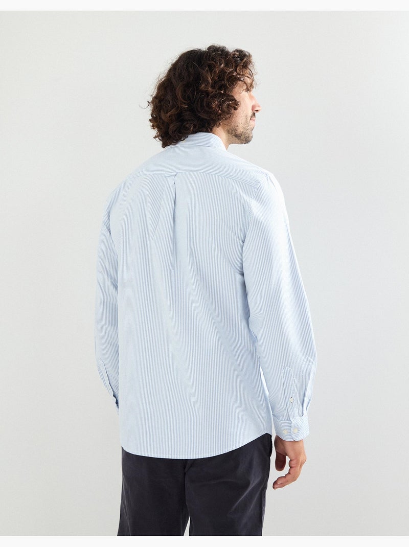 Maglia Oxford a maniche lunghe da uomo a righe, MO Fashion Blu - Kiabi