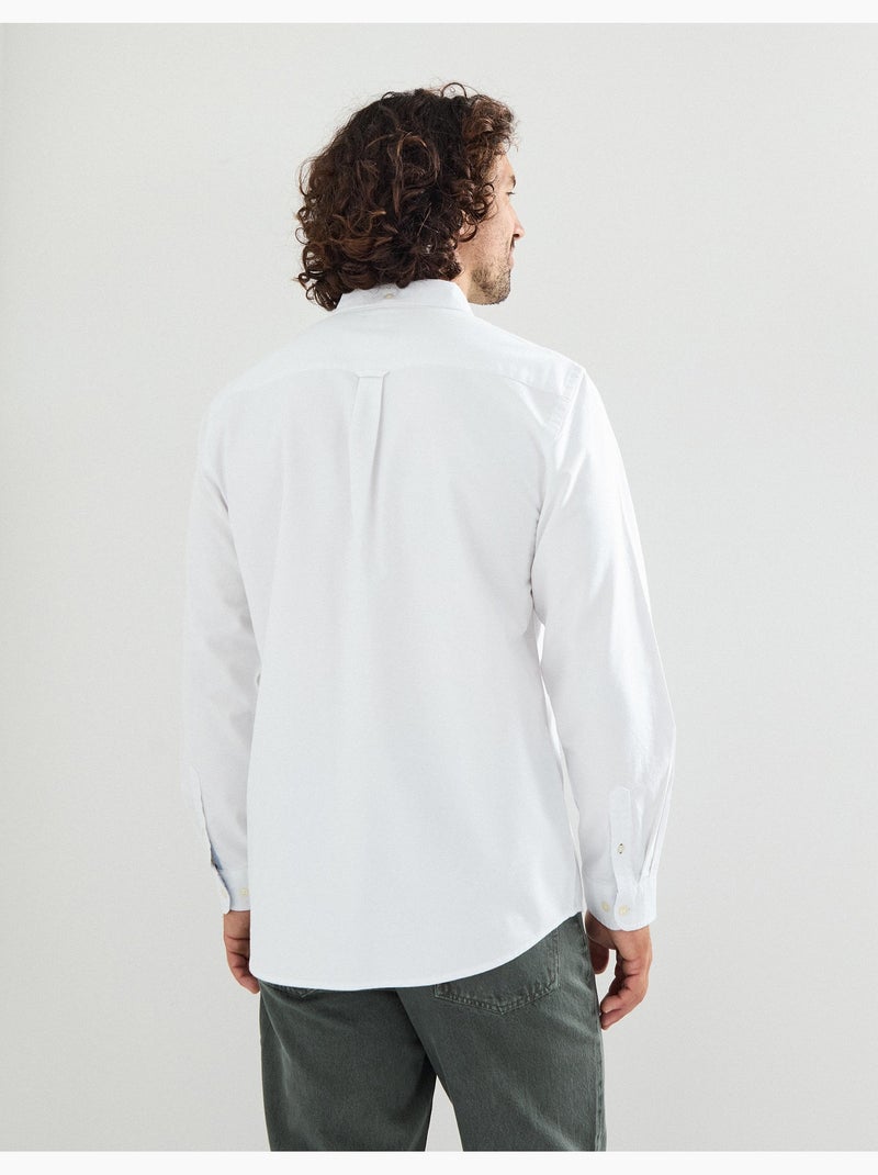 Maglia Oxford a maniche lunghe da uomo, MO Fashion Bianco - Kiabi