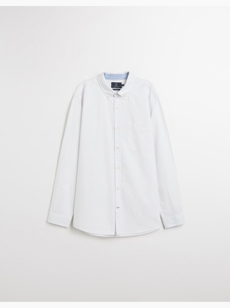 Maglia Oxford a maniche lunghe da uomo, MO Fashion Bianco - Kiabi