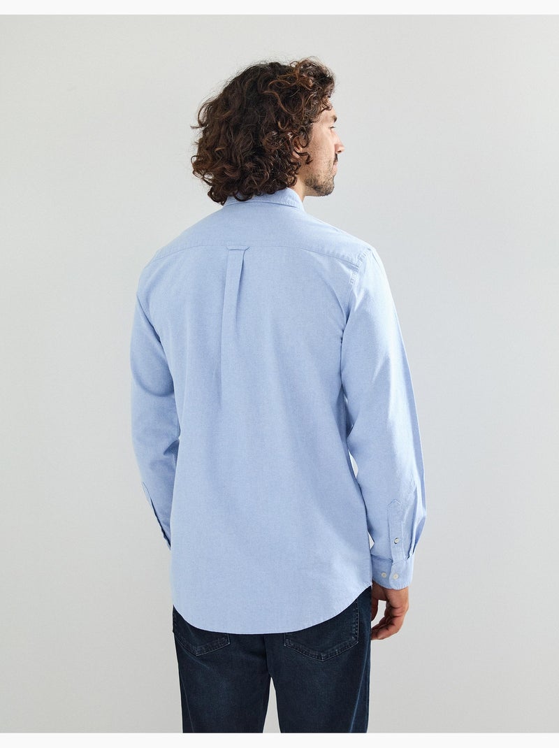 Maglia Oxford a maniche lunghe da uomo, MO Fashion Blu - Kiabi