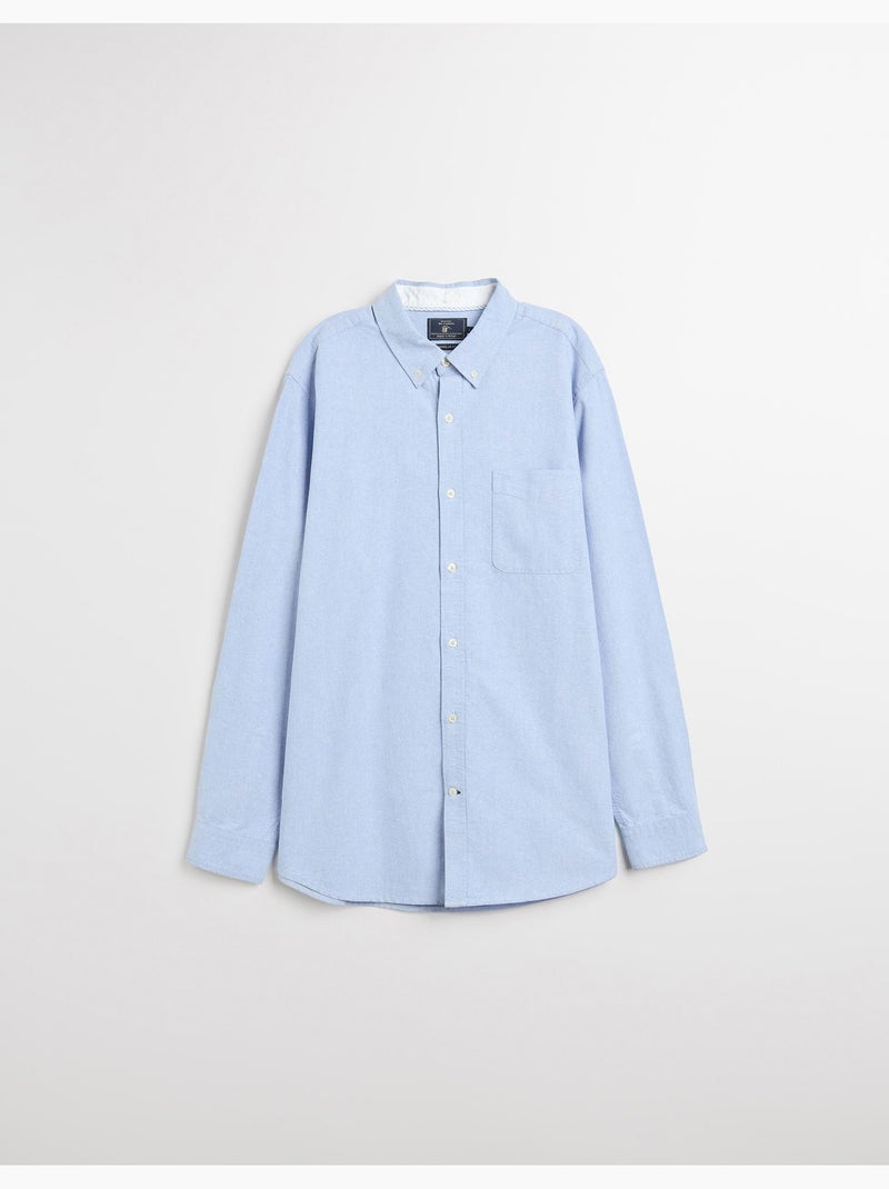 Maglia Oxford a maniche lunghe da uomo, MO Fashion Blu - Kiabi