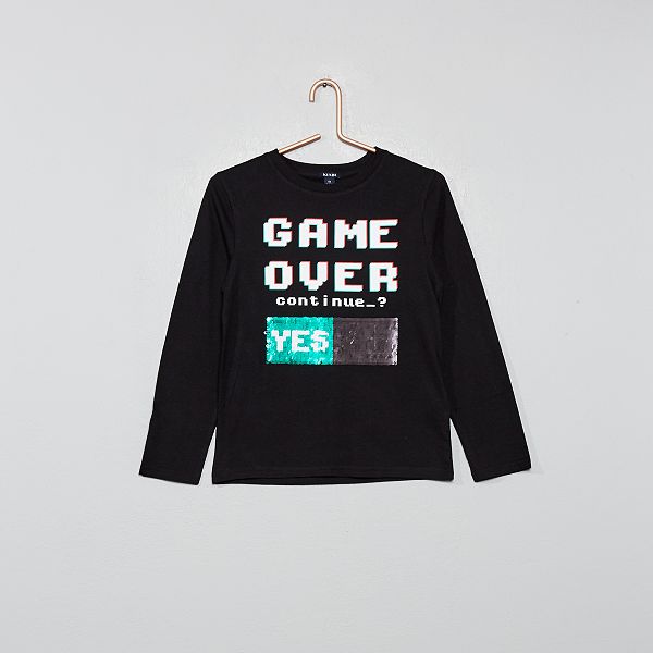 maglia paillettes reversibili bambino