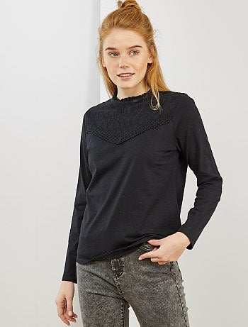 Maglia ricamo inglese - Kiabi