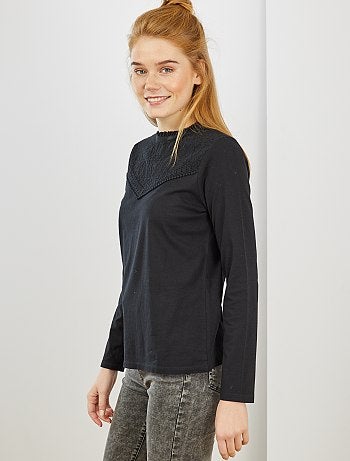 Maglia ricamo inglese - Kiabi