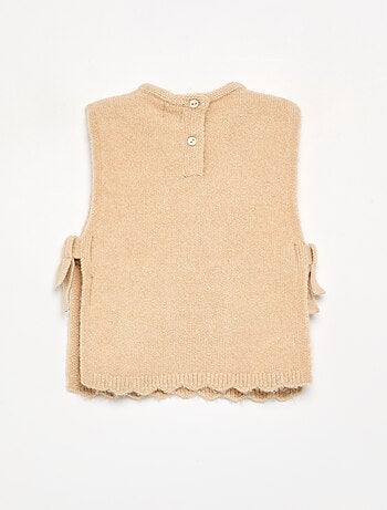 Maglia senza maniche con sciarpa rimovibile