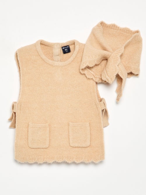 Maglia senza maniche con sciarpa rimovibile - Kiabi Maglia senza maniche con sciarpa rimovibile - Kiabi