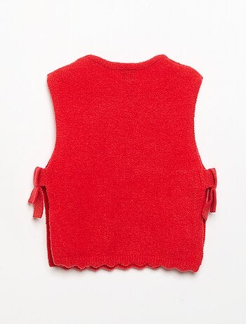 Maglia senza maniche con sciarpa rimovibile