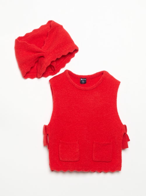 Maglia senza maniche con sciarpa rimovibile - Kiabi Maglia senza maniche con sciarpa rimovibile - Kiabi