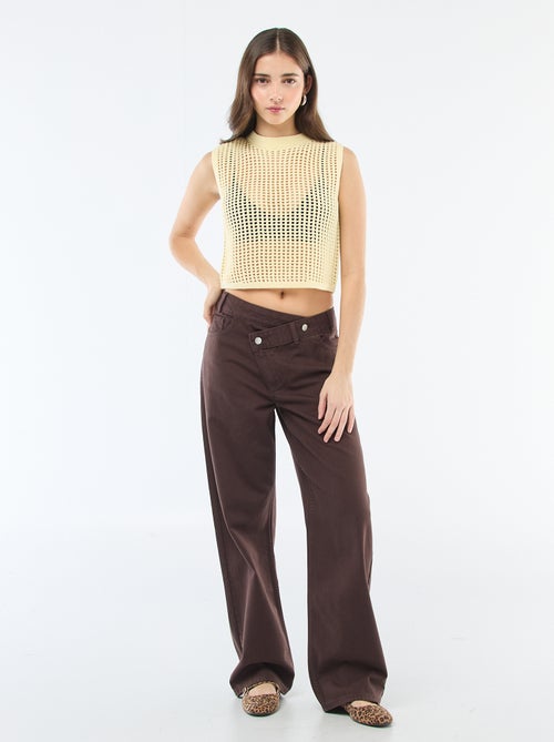 Maglia smanicata all'uncinetto - Kiabi