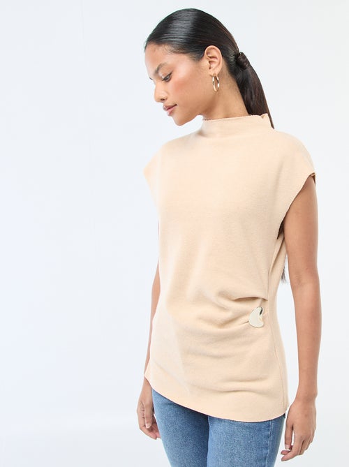 Maglia smanicata con collo alto - Kiabi