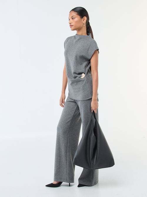 Maglia smanicata con collo alto - Kiabi