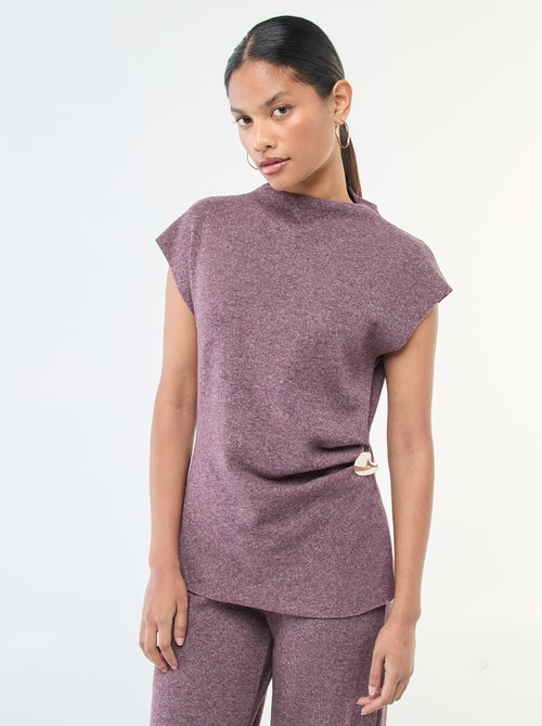 Maglia smanicata con collo alto - Kiabi