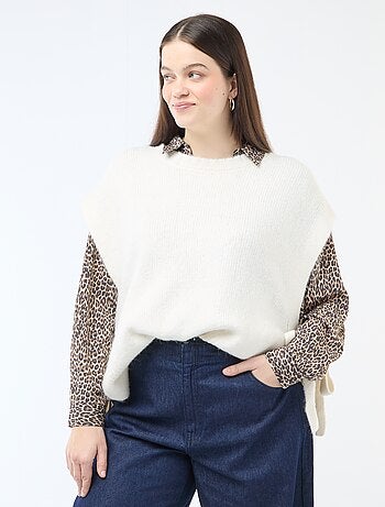 Maglia smanicata da annodare sui lati