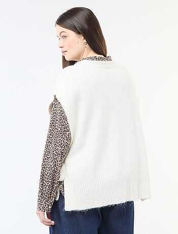 Maglia smanicata da annodare sui lati