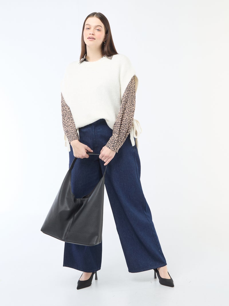 Maglia smanicata da annodare sui lati Beige - Kiabi