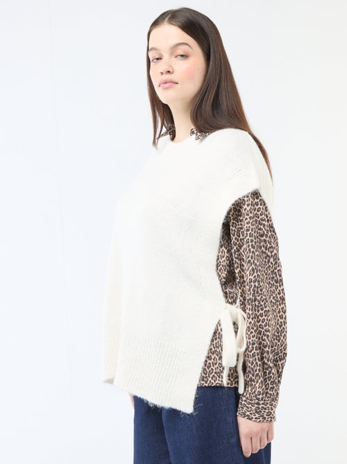 Maglia smanicata da annodare sui lati - Kiabi