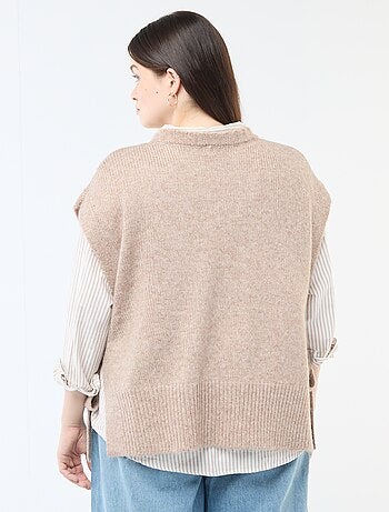 Maglia smanicata da annodare sui lati