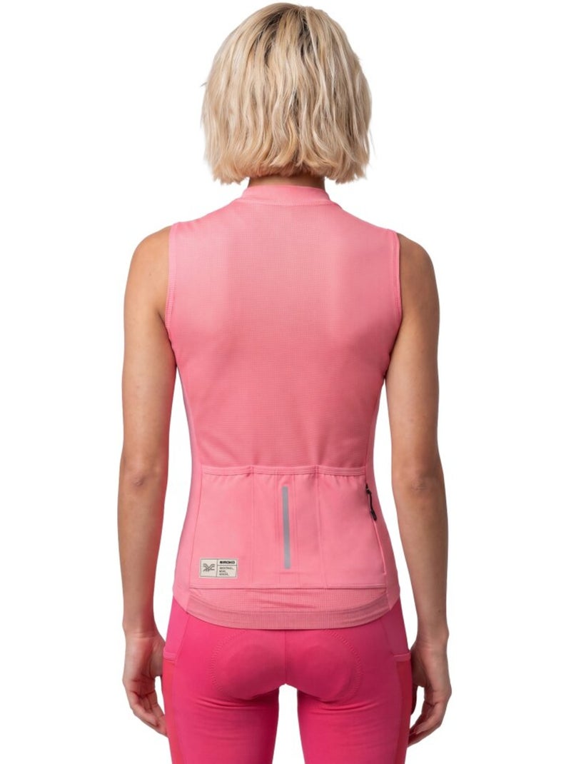 Maglia smanicata da ciclismo gravel da donna ciclismo donna gm4-w strata Rosso - Kiabi
