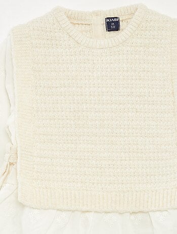 Maglione smanicato e camicia 2 in 1