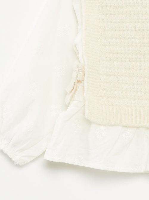 Maglia smanicata e blusa 2 in 1 - Kiabi