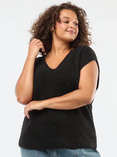 Maglia smanicata in filato sottile - Kiabi