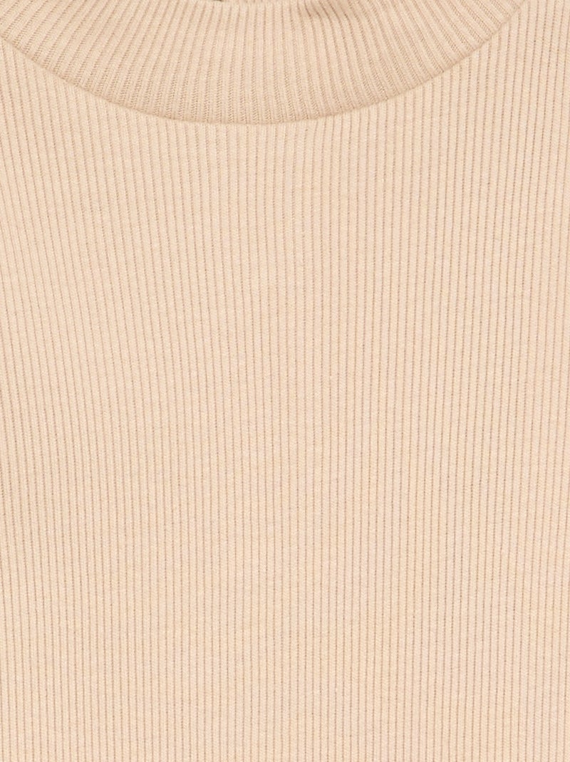 Maglia sottogiacca a costine Beige - Kiabi