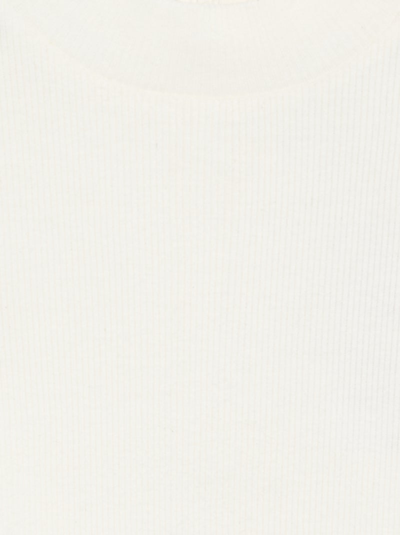 Maglia sottogiacca a costine Bianco - Kiabi