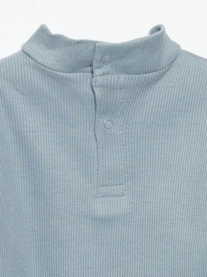 Maglia sottogiacca a costine Blu - Kiabi