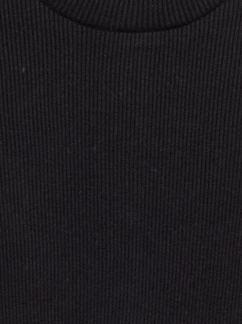 Maglia sottogiacca a costine Nero - Kiabi